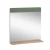 Vicco Miroir de salle de bain Vert/force de lor Chêne 60x62cm avec tablette