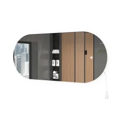 Vicco Miroir mural Blanc 110x50cm avec éclairage LED