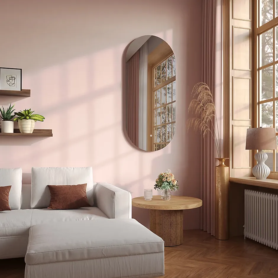 Vicco Miroir mural Blanc 110x50cm avec éclairage LED