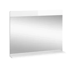 Vicco Miroir mural Blanc Haute brillance 80.1x62cm avec étagère