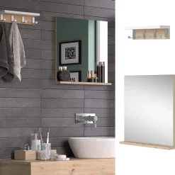 Vicco Miroir mural Blanc 50x51.6cm avec étagère* Armoire De Toilette