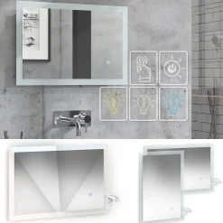 Vicco Miroir mural Blanc 60x40cm* Armoire De Toilette