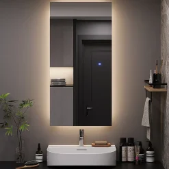 Vicco Miroir mural Verre 50x100cm avec rétro-éclairage* Armoire De Toilette