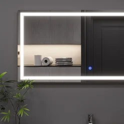 Vicco Miroir mural Verre 50x100cm avec éclairage frontal