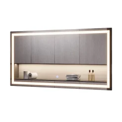 Vicco Miroir mural Verre 50x100cm avec éclairage frontal