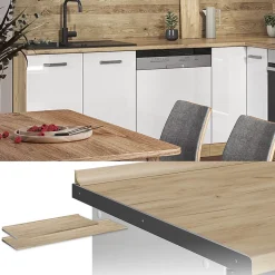 Vicco Plan de travail cuisine Chêne de force doré 160cm* Plan De Travail Buanderie