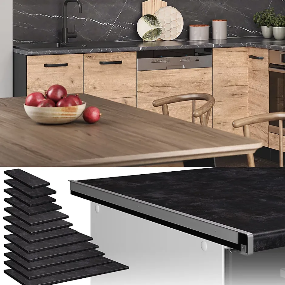 Vicco Plan de travail cuisine Anthracite 50cm* Plan De Travail Buanderie