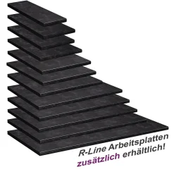 Vicco Plan de travail cuisine Anthracite 50cm* Plan De Travail Buanderie