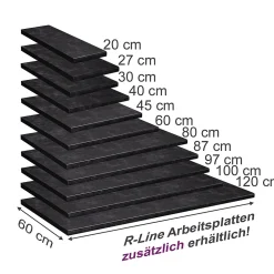 Vicco Plan de travail cuisine Anthracite 97cm* Plan De Travail Buanderie