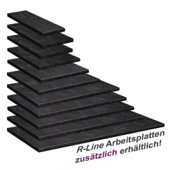 Vicco Plan de travail cuisine Anthracite 20cm