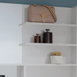 Vicco Étagère à miroir Blanc Haute brillance 119.8x70cm avec compartiments ouverts* Armoire De Toilette