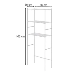 Vicco Étagère pour machine à laver Blanc 66x162cm