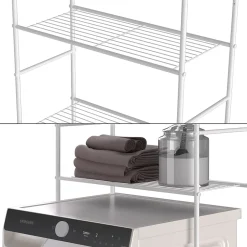 Vicco Étagère pour machine à laver Blanc 66x162cm