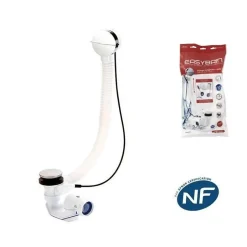 Vidage NICOLL avec siphon extra-plat inclus* Baignoire Droite
