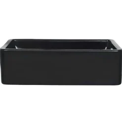 Vidaxl Lavabo Céramique Rectangulaire Noir Vasque Salle de Bain Toilette 142734* Lavabo