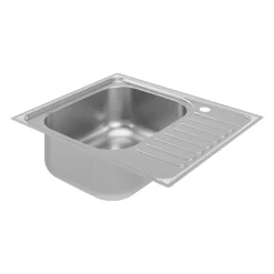 Évier compact de cuisine 1 cuve et 1 égouttoir XS en acier inoxydable Jabiri