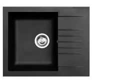 Nord Inox Évier compact en composite noir 1 bac à encastrer Karta* Evier Et Robinet De Buanderie
