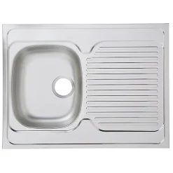 Évier de cuisine à poser 1 bac Mayr acier inoxydable gris* Evier Et Robinet De Buanderie