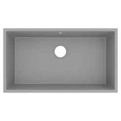 GoodHome Évier de cuisine en composite de quartz gris 1 bac à encastrer Sorrel* Evier Et Robinet De Buanderie
