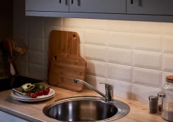 Évier de cuisine en inox poli rond 1 bac à encastrer Quimby