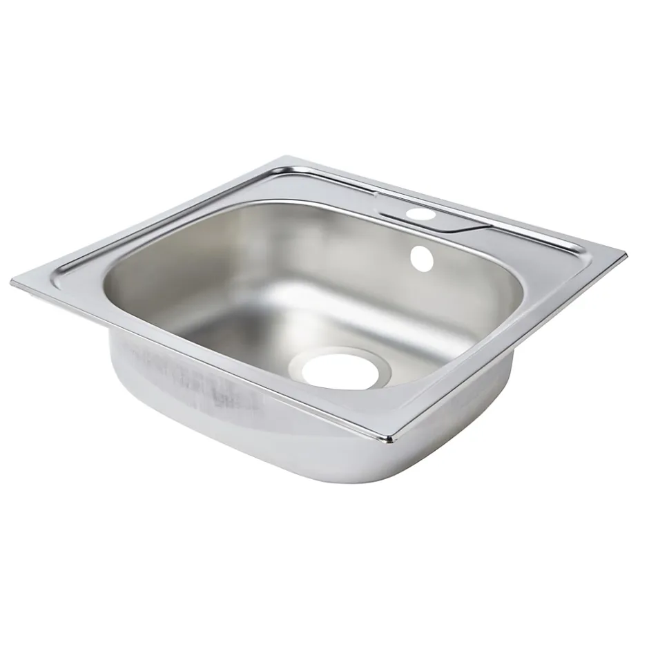 Évier de cuisine en inox satiné 1 bac à encastrer Gamow