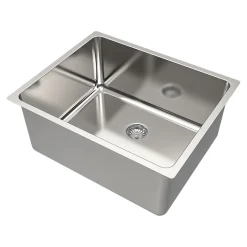 GoodHome Évier de cuisine sous-plan 1 cuve XS en acier inoxydable Villach* Evier Et Robinet De Buanderie
