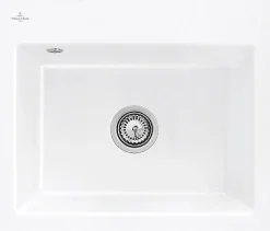 Villeroy & Boch Évier en céramique 1 cuve à encastrer Subway blanc mat