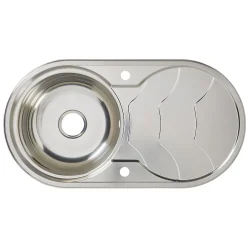 Cooke & Lewis Évier en inox 1 bac à encastrer et égouttoir Jemison