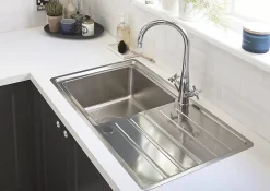 Cooke & Lewis Évier en inox 1 bac à encastrer Apollonia
