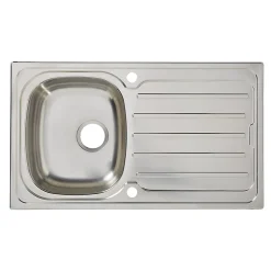 Cooke & Lewis Évier en inox poli 1 bac à encastrer Nakaya