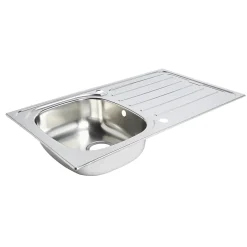 Cooke & Lewis Évier en inox poli 1 bac à encastrer Nakaya