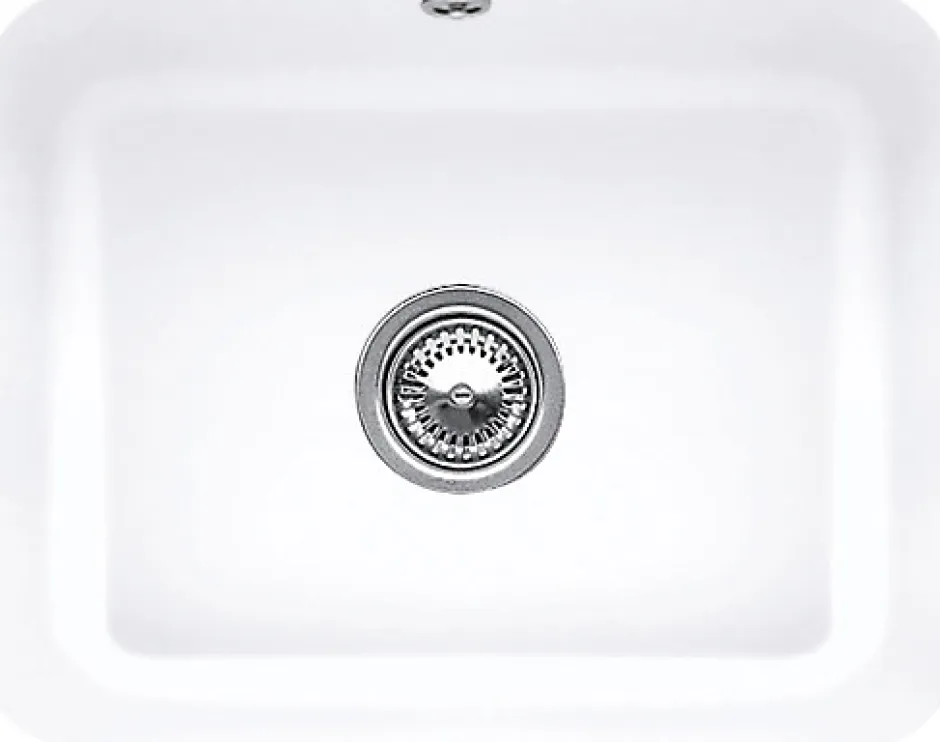 Villeroy & Boch Évier sous-plan en céramique 1 cuve à encastrer Cisterna blanc mat* Evier Et Robinet De Buanderie