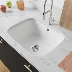 Villeroy & Boch Évier sous-plan en céramique 1 cuve à encastrer Cisterna blanc mat* Evier Et Robinet De Buanderie