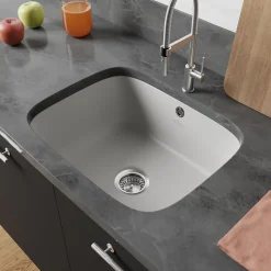 Villeroy & Boch Évier sous-plan en céramique 1 cuve à encastrer Cisterna gris moyen