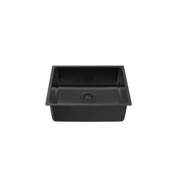 Essebagno Évier sous-plan en inox finition noir mat 1 bac à encastrer Inoxa 54