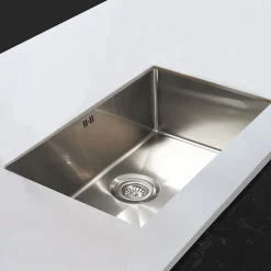 Essebagno Évier sous-plan en inox finition inox 1 bac à encastrer 76