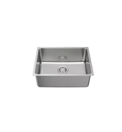 Essebagno Évier sous-plan en inox finition gris 1 bac à encastrer Inoxa 54* Evier Et Robinet De Buanderie
