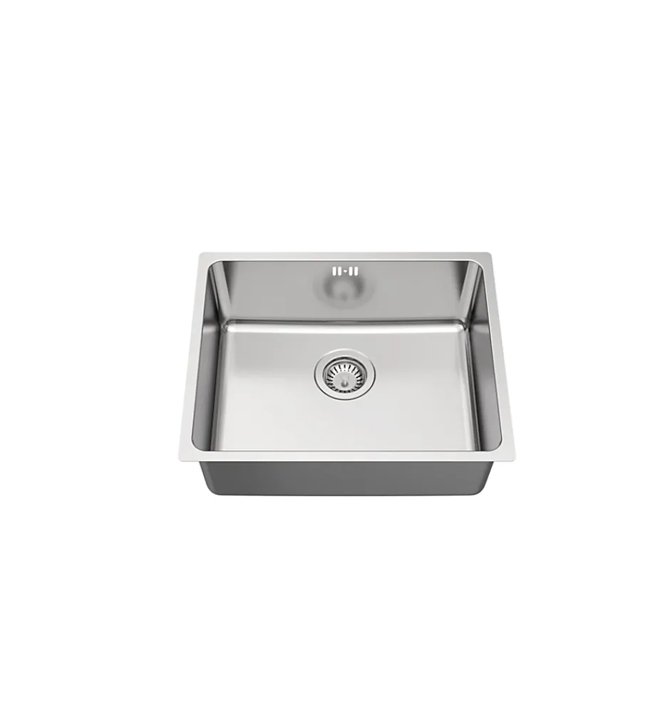 Essebagno Évier sous-plan en inox finition gris 1 bac à encastrer Inoxa 54* Evier Et Robinet De Buanderie
