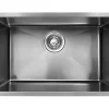 Essebagno Évier sous-plan en inox finition gun métal 1 bac à encastrer 76* Evier Et Robinet De Buanderie