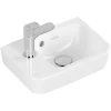 Villeroy & Boch O.novo, pack lave-mains avec robinetterie, bonde clic-clac, siphon chromé et kit de fixation* Lavabo