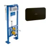 Villeroy & Boch Pack Bâti-support autoportant ViConnect + Plaque de commande noir mat* Wc Suspendu