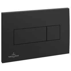 Villeroy & Boch Pack WC Bâti-support sol mur + WC SAT sans bride + Abattant SoftClose + Plaque noire (VCNSAT4)* Wc Suspendu