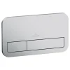 Villeroy & Boch ViConnect Plaque de déclenchement WC 200S, Chromé mat
