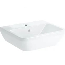 Vitra Integra Lavabo suspendu 50x43 cm avec trou pour robinetterie au milieu, Blanc (7048-003-0001)