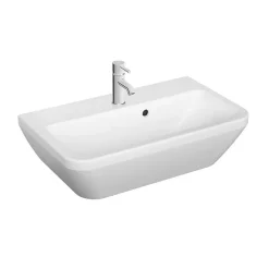 Vitra Integra Lavabo suspendu 60x36 cm avec trou pour robinetterie au milieu, Blanc (7088-003-0001)
