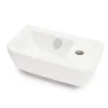 Vitra Integra Lave-mains 37x22 cm avec trou pour robinetterie sur la droite, Blanc (7091-003-0029)