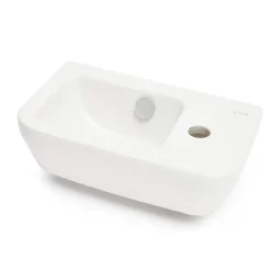 Vitra Integra Lave-mains 37x22 cm avec trou pour robinetterie sur la droite, Blanc (7091-003-0029)