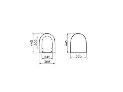 Vitra SENTO Abattant ultra-fin frein de chute (120-003R009)* Abattant Wc