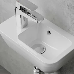 Vitra Set Lave-mains 37x22 cm, trou pour robinet à gauche + siphon (7090-003-0028-SET)