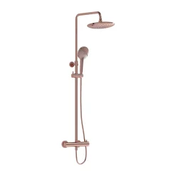 Vitra AquaHeat Bliss 240 2F colonne de douche cuivre avec mitigeur thermostatique et pomme de tête pluie ronde* Colonne De Douche Thermostatique